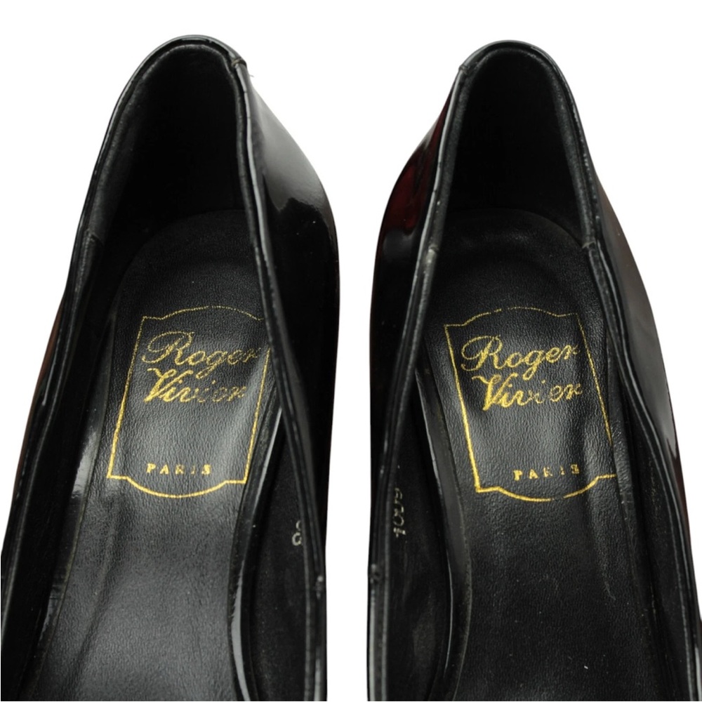 Roger Vivier Belle Vivier crystal embellished Pumps Heels 8 patent leather Black - Picture 10 of 16